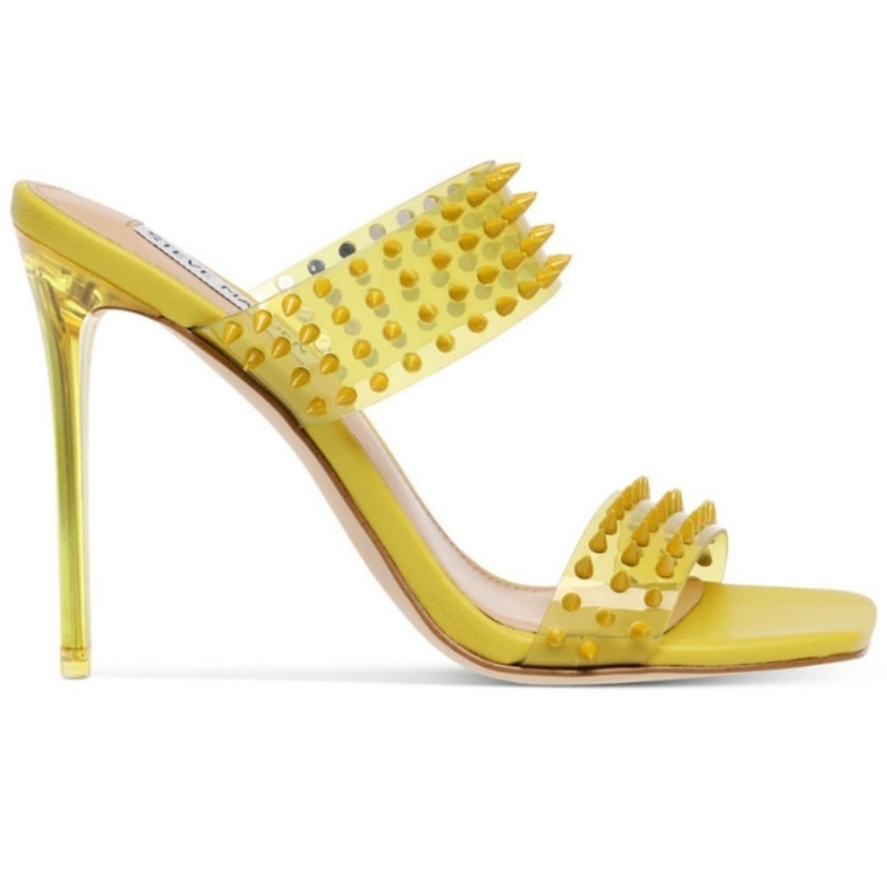 New.....Steve Madden Studded Vinyl Sandals - Picture 2 of 4